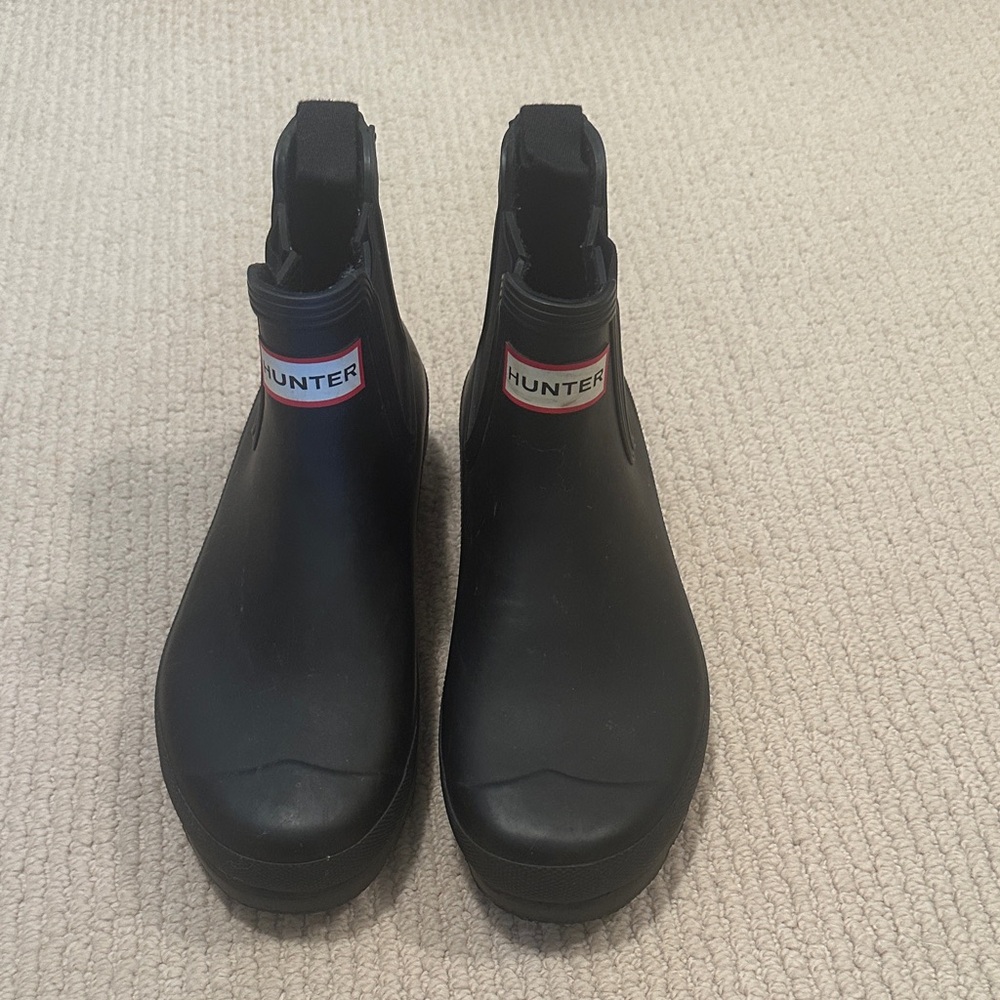 Hunter Black Short Rain Boots